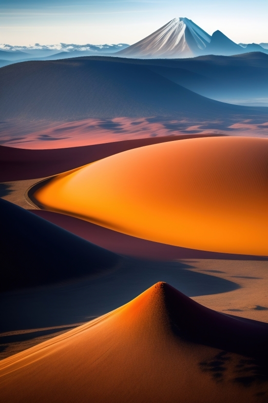 Dune, Desert, Landscape, Sunset, Sky, Sun