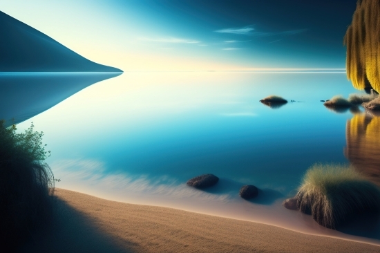 Dune, Landscape, Sky, Sun, Horizon, Desert