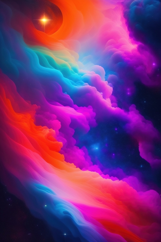 Fantasy, Fractal, Light, Space, Wallpaper, Digital