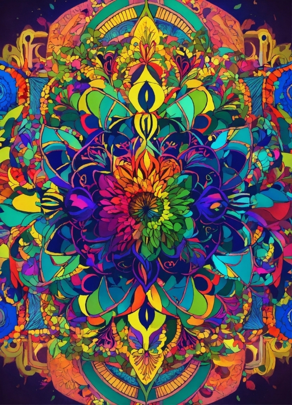Flower, Art, Creative Arts, Symmetry, Pattern, Painting