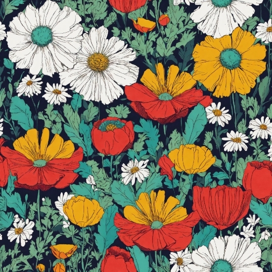 Flower, Cotton, Floral, Daisy, Flowers, Spring