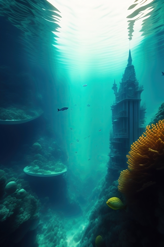 Free Ai Art Generator, Underwater, Aquarium, Sea, Reef, Coral