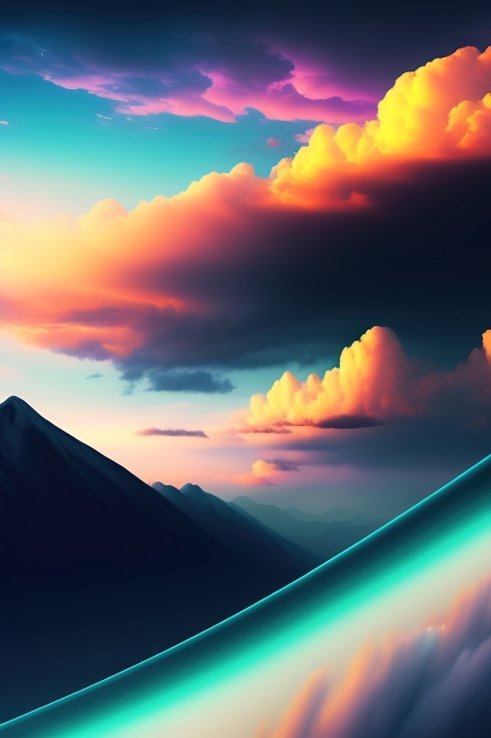 Free Ai Image Extender, Ai Digital Art Free, Sun, Sunset, Sky, Landscape