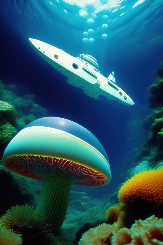 Free Ai Picture Generator, Sea, Underwater, Reef, Fish, Coral