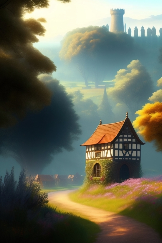 Free Ai That Makes Art, Castle, Sky, Church, Architecture, Building