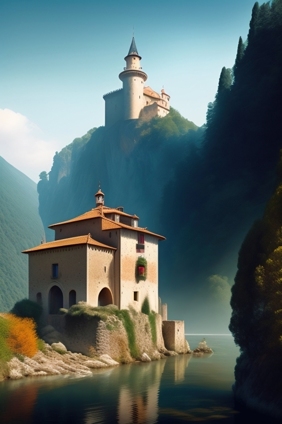 Free Air Art Generator, Monastery, Religious Residence, Church, Building, Residence