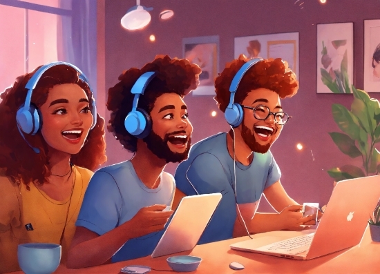 Free Background Graphics, Smile, Computer, Table, Laptop, Personal Computer