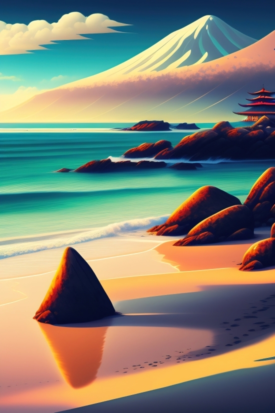 Free Picture Ai, Sunset, Seascape, Dune, Sand, Sea