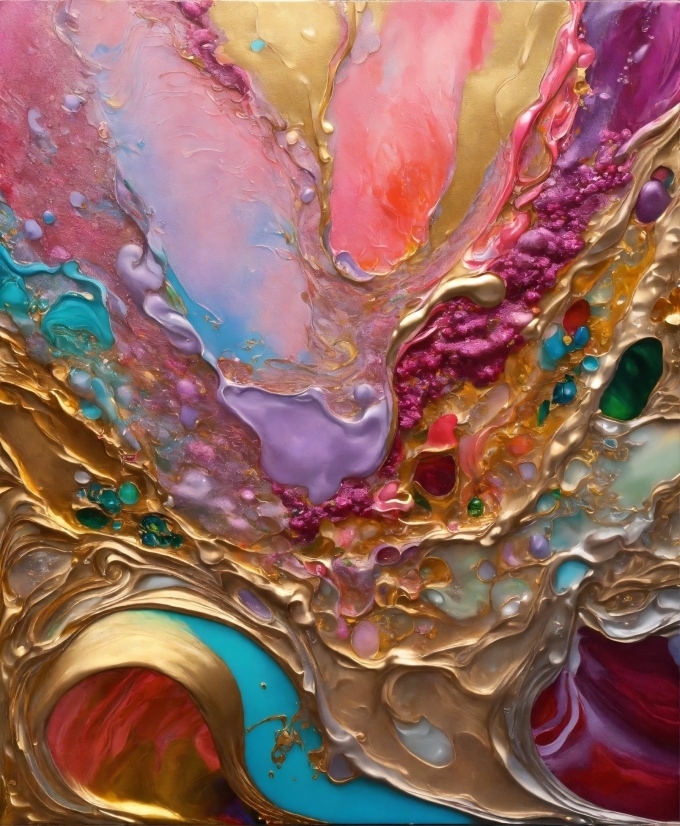Free Stock Videos Funny, Paint, Liquid, Purple, Organism, Art Paint