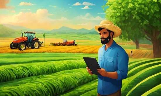 Free Video Files, Wheel, Green, Ecoregion, Vehicle, Tractor