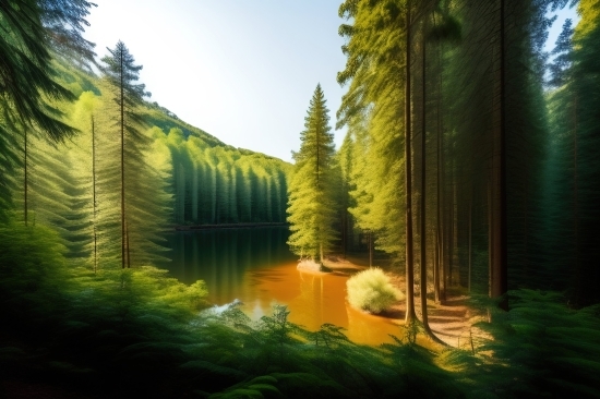 Free Web Ai Art Generator, Forest, Tree, Landscape, Park, Autumn