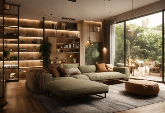 Furniture, Property, Wood, Interior Design, Comfort, Plant