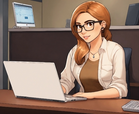 Glasses, Computer, Table, Personal Computer, Laptop, Vision Care
