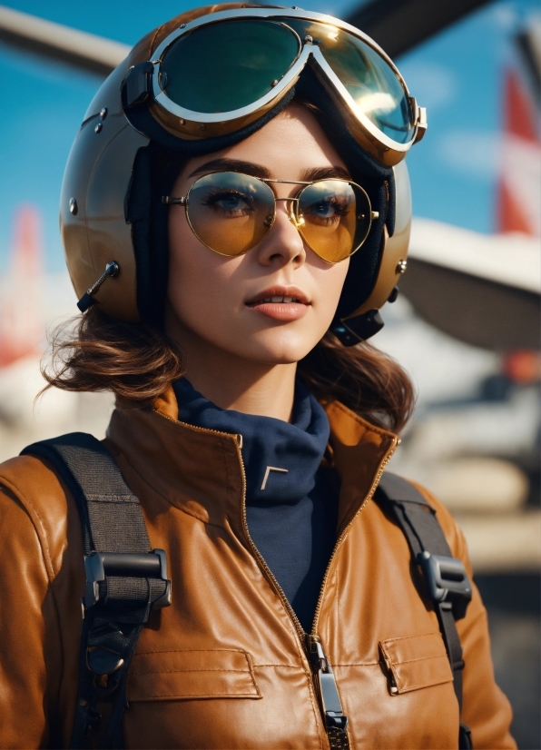 Goggles, Aviator, Person, Portrait, Adult, Helmet