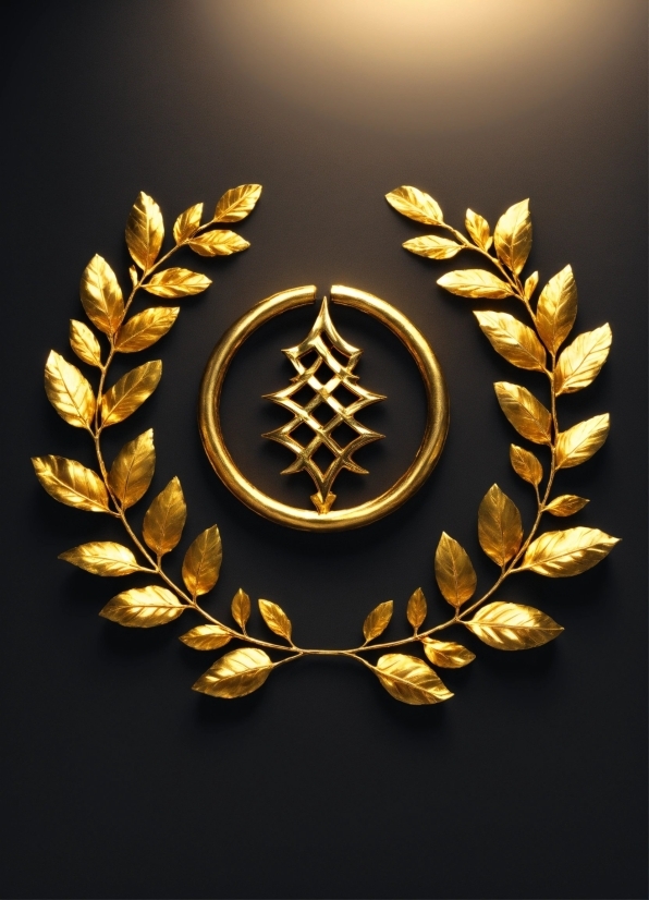 Gold, Font, Badge, Crest, Symbol, Metal