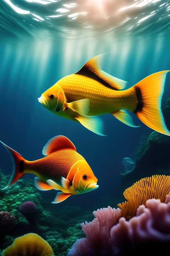 Goldfish, Underwater, Aquarium, Fish, Seawater, Water