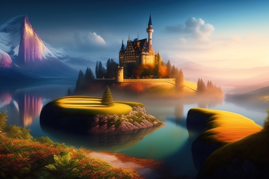 Google Ai Ux, Reflection, Palace, Water, Sky, Landscape