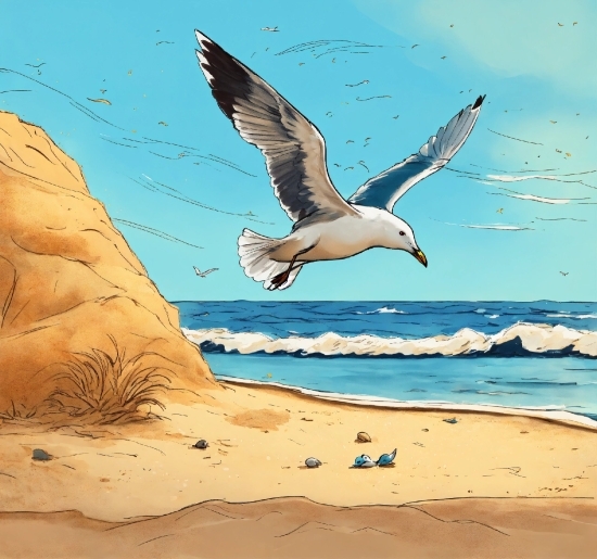 Gull, Seabird, Bird, Albatross, Coastal Diving Bird, Flying