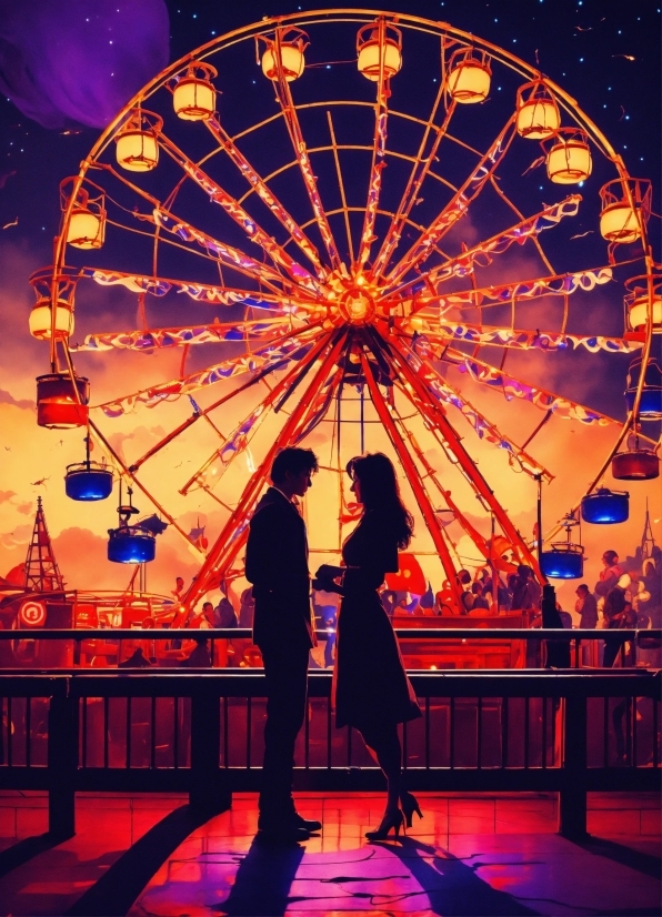 Hollywood Stock Footage, Ferris Wheel, Ride, Rotating Mechanism, Park, Mechanical Device
