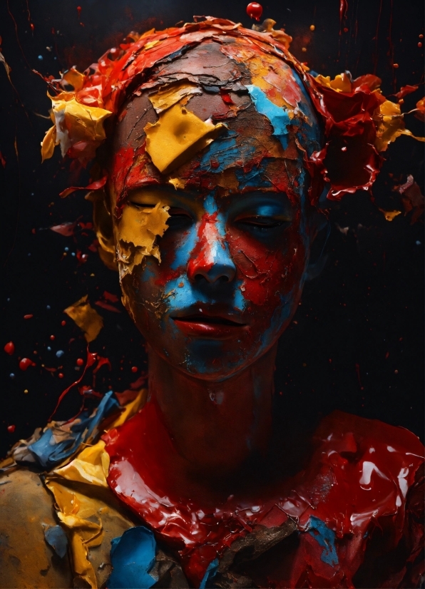 Human Body, Paint, Art, Red, Painting, Artist