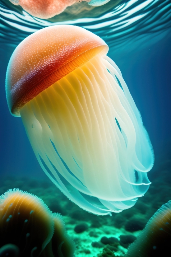 Image Ai Generator Free, Invertebrate, Jellyfish, Animal, Light, Wallpaper