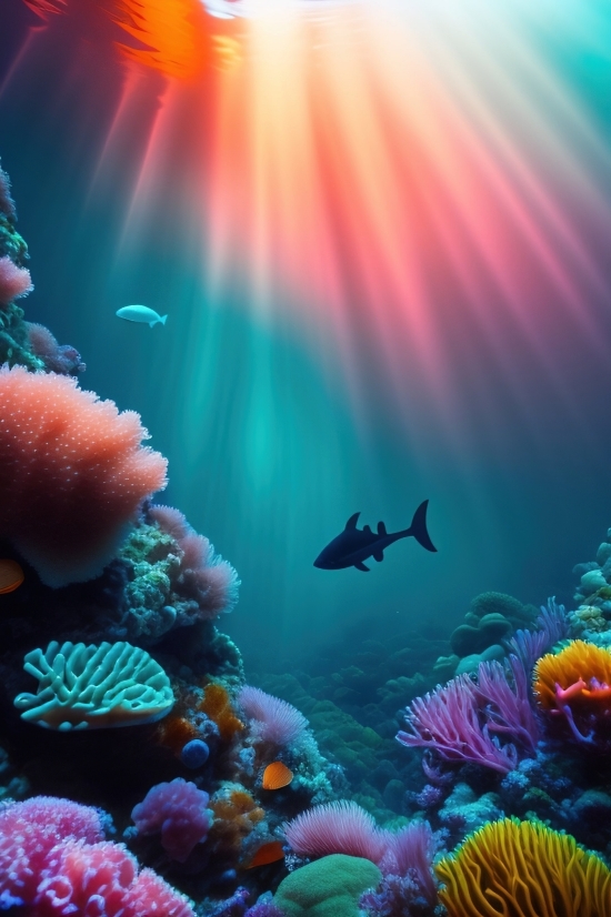 Image Resolution Enhancer Free, Sea, Seawater, Underwater, Fish, Coral