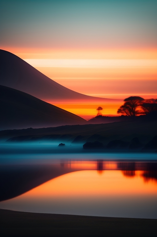 Image To Art Generator, Image Maker Ai Free, Sun, Sunset, Sunrise, Landscape