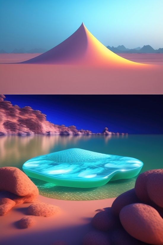 Image To Image Ai Generator, Sunset, Sky, Sun, Landscape, Sea