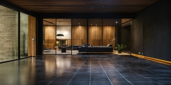 Interior Design, Hall, Floor, Flooring, Wood, Chair