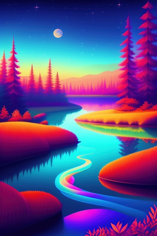 Lake, Sky, Water, Reflection, Body Of Water, Landscape