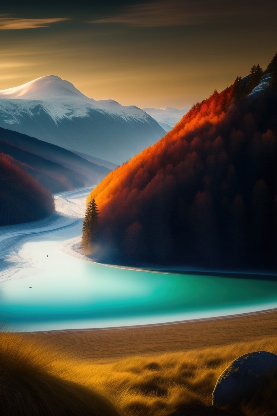 Landscape, Mountain, Sky, Sand, Sun, Travel
