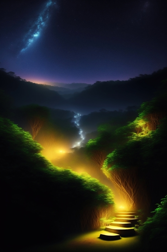 Landscape, Sky, Lake, Lighting, Sun, Mountain