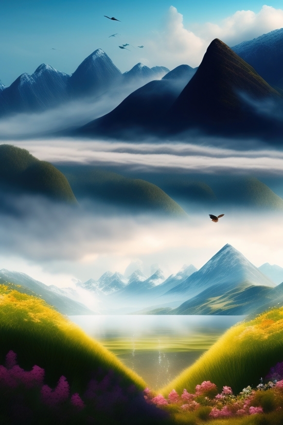 Landscape, Sky, Meadow, Rural, Horizon, Country