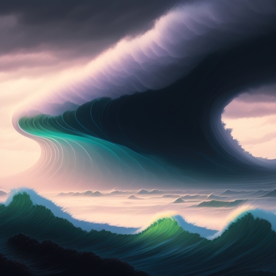 Landscape, Sky, Sunset, Sun, Clouds, Horizon