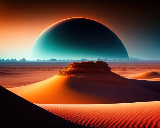 Landscape, Sky, Sunset, Sun, Horizon, Sea