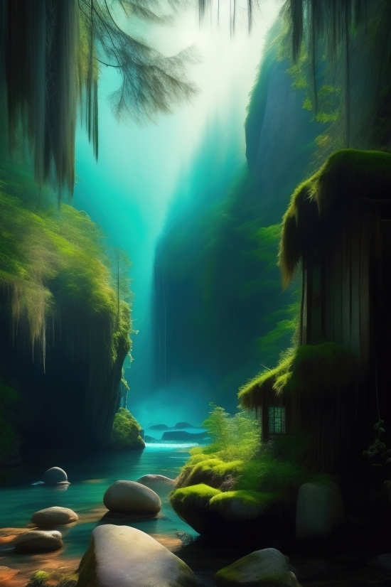 Landscape, Water, River, Lake, Sky, Reflection