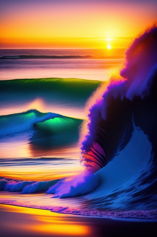 Laser, Optical Device, Device, Sun, Sea, Sunset