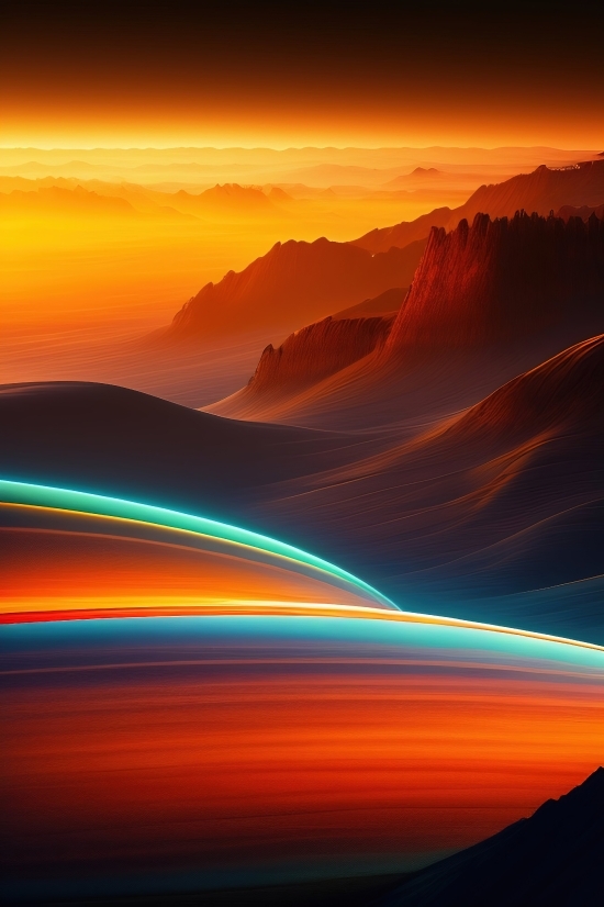 Light, Asphalt, Motion, Landscape, Sunset, Sky