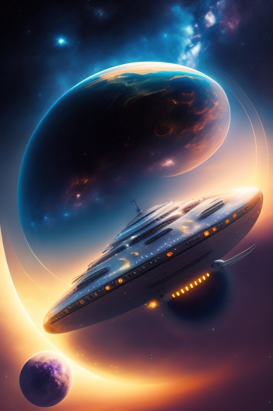 Light, Space, Planet, Graphics, Design, Art