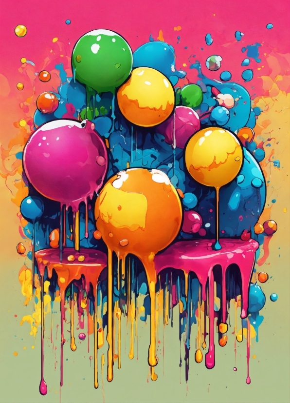 Liquid, Balloon, Organism, Font, Pink, Art