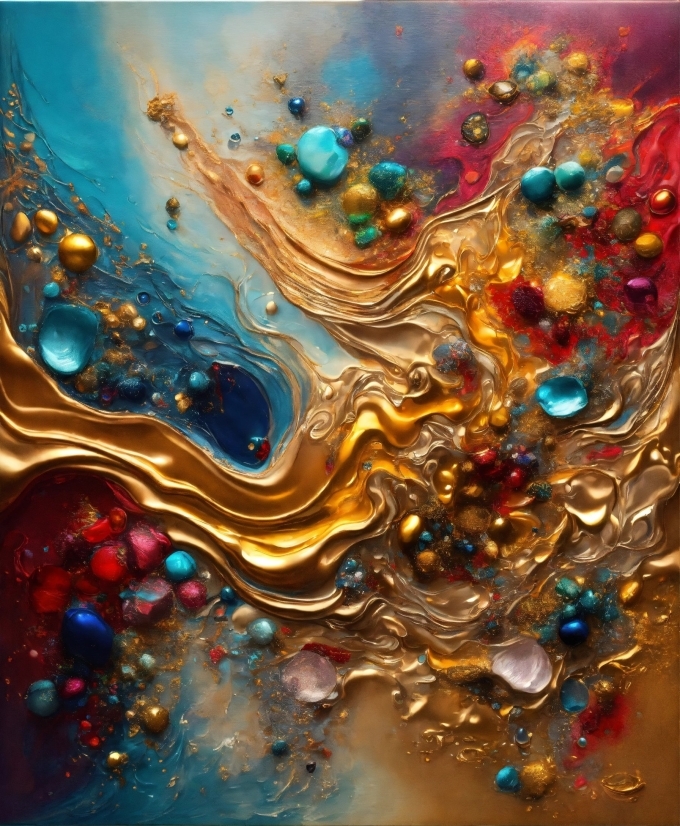 Liquid, Fluid, Art, Aqua, Paint, Circle