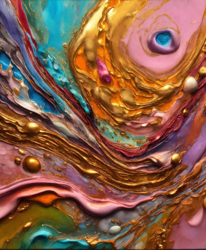 Liquid, Organism, Art, Paint, Geological Phenomenon, Glass