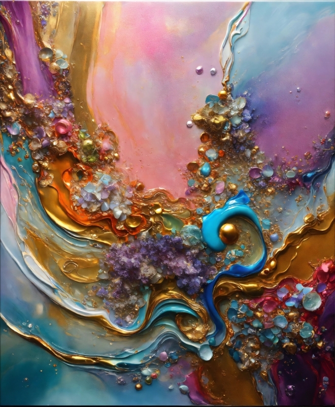 Liquid, Purple, Fluid, Art, Pattern, Glass