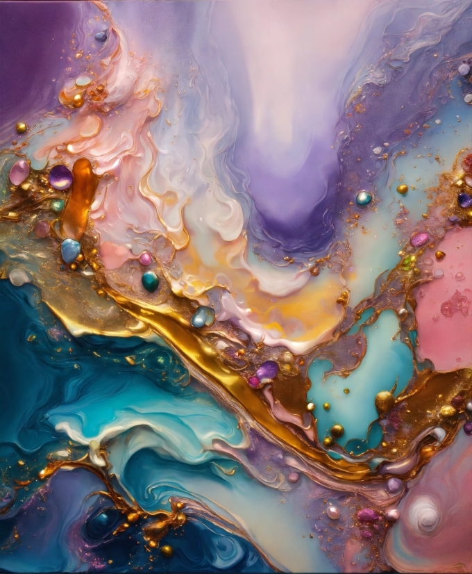 Liquid, Purple, Fluid, Art, Water, Paint