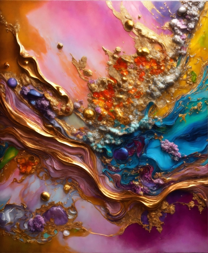 Liquid, Purple, Fluid, Paint, Art, Geological Phenomenon