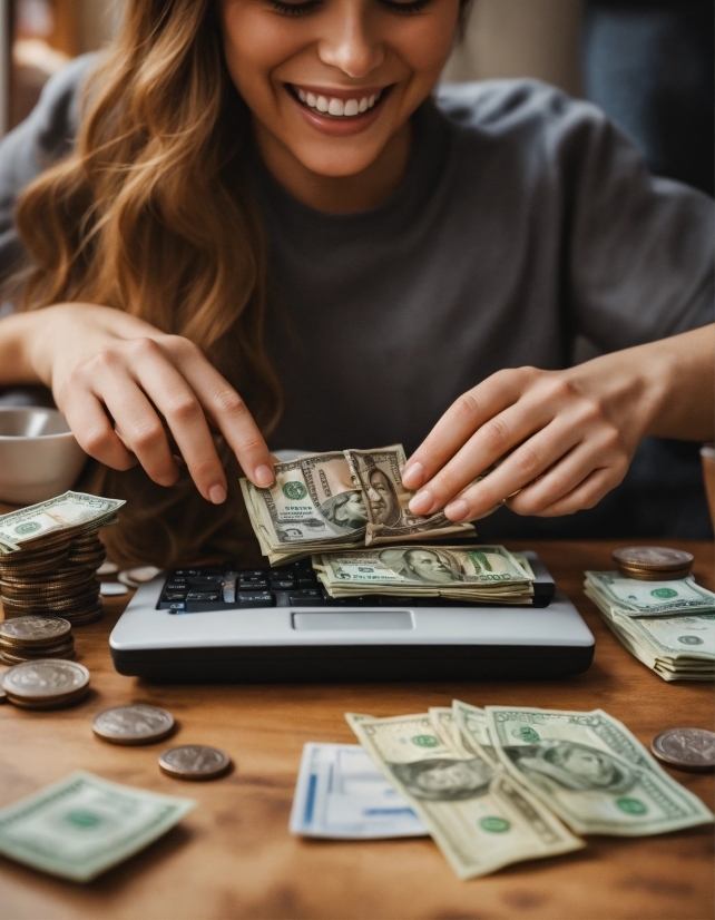 Money No Copyright Video, Smile, Hand, Table, Human, Finger