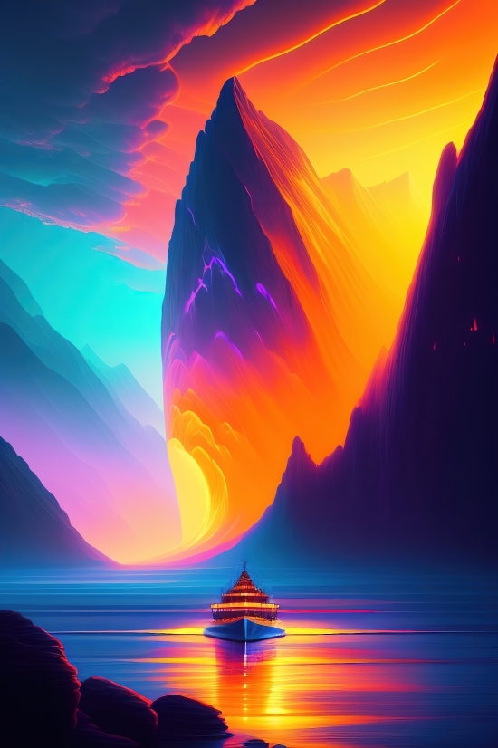 Moon, Design, Graphic, Light, Star, Art