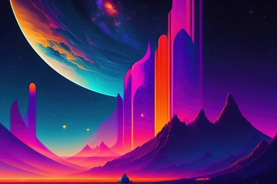 Moon, Design, Light, Star, Backdrop, Art