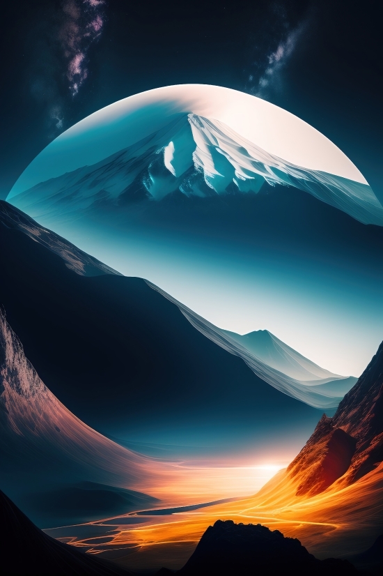 Moon, Light, Art, Wallpaper, Design, Space