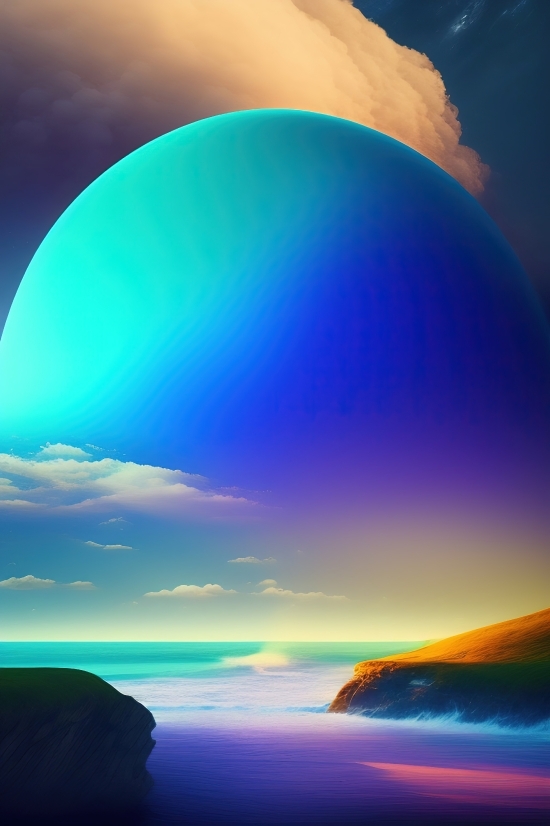 Moon, Planet, Sun, Sky, Light, Landscape